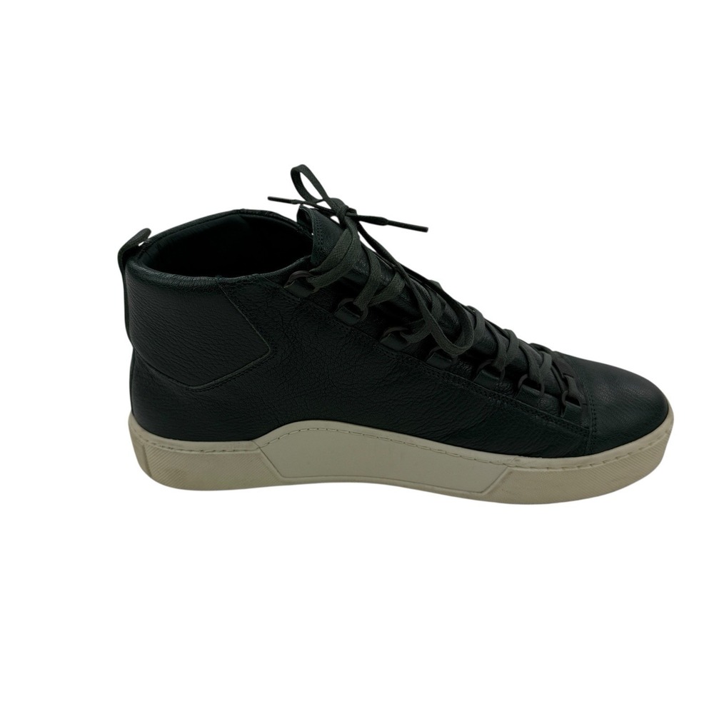 Balenciaga Green Leather High Top Designer Shoes Men's Size‎ 44 Style 449678 - Picture 7 of 12